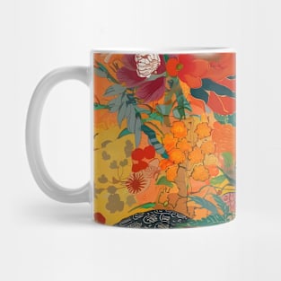 Japanese floral kimono pattern Mug